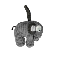Sebra crochet music box, Fanto the elephant, classic grey