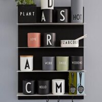 Design Letters Personal Porcelain cup/Becher/Tasse Schwarz A-Z - I