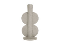 Present Time Candlestick Double Bubble Polyresin Grey