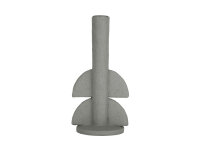 Present Time Candlestick Half Bubbles Polyresin Warm Gray