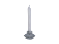 Present Time Votive Candlestick Sparkle Lines Duo Glass Silver