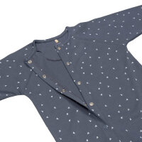 Lässig Pyjama Mit Füßen Gots Triangle Blau 50/56, 0-2 Monate