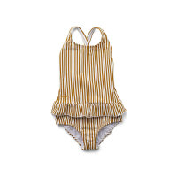 LIEWOOD Amara Swimsuit Seersucker Y/D Stripe: Golden Caramel/White 80-86 (1-1 1/2Y)