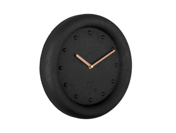 Present Time Karlsson Wall Clock Petra Polyresin Black 30x3,3cm