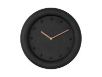 Present Time Karlsson Wall Clock Petra Polyresin Black...
