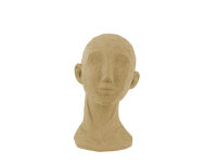 Present Time Statue Face Art Polyresin Sand Brown...