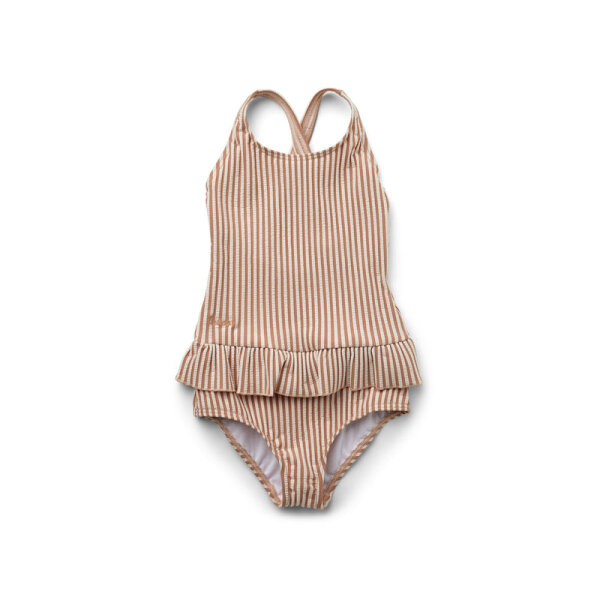 LIEWOOD Amara Swimsuit Seersucker Y/D Stripe: Tuscany Rose/Sandy