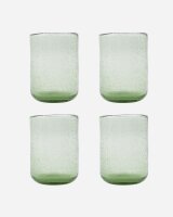 House Doctor Glas, Rijk, Lichtgroen Set van 4 H: 11 cm, Ø: 9.5 cm