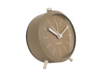 Present Time KARLSSON Alarm Clock Button Metal Matt Moss...