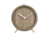 Present Time KARLSSON Wecker Button Metall Matt Moosgrün 9X5X11cm