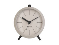 Present Time KARLSSON Alarm Clock Button Metal Matt Warm Gray 9X5X11cm