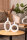 Present Time Vase Ring Oval Hoch Polyresin Elfenbein 16X5X3X5X31cm