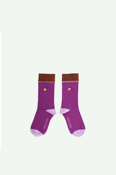 Sticky Lemon socks A Journey of tales - size 22-24 purple tales