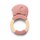 Sebra silicone teething ring on wooden ring, Fanto, vintage rose 