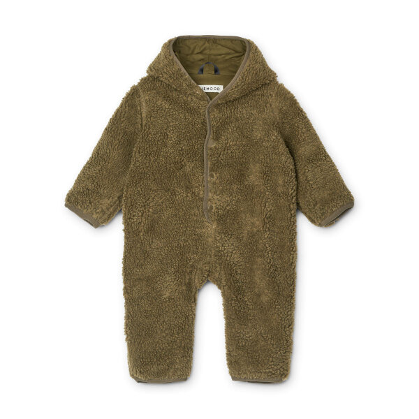 LIEWOOD Fraser Teddyfleece Baby Jumpsuit Overall Khaki