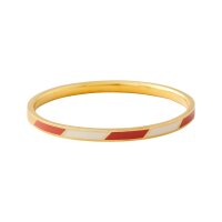 Design Letters Candy Series: Striped Bangle- 18k Gold...