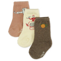 Konges Sl&oslash;jd Jacquard Socks 3-Pack LEMON/BELL BOY/DOG