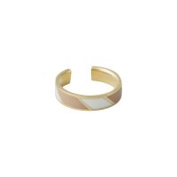 Design Letters Candy Series: Striped Ring-18k Gold...