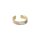 Design Letters Candy Series: Striped Ring-18k Gold Plated- Beige/ White