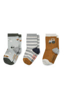 LIEWOOD Silas socks 3-pack Vehicles / Dove blue 29/32