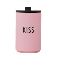 Design Letters Thermo-/Isolierbecher - KIss - Rosa
