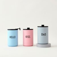 Design Letters Thermobecher, Isolierbecher - KIss - Rosa