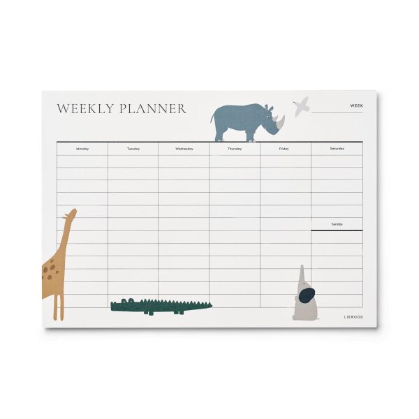 LIEWOOD Kirby Weekly Planner All together / Sandy ONE SIZE