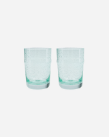 House Doctor Trinkglas , Rain, Aqua, 2er Set H: 10.5 cm,...