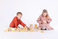 Just Blocks wooden building blocks "GAIA Medium" natural wood blocks for open play