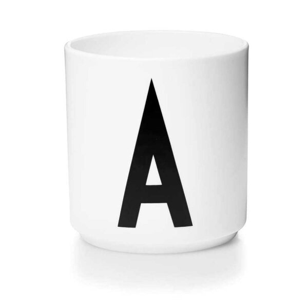Design Letters Personal Porcelain cup/Becher/Tasse Weiß A-Z