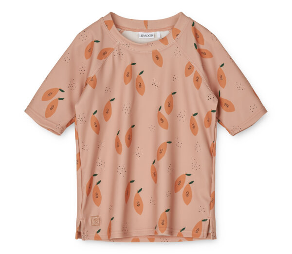 LIEWOOD Noah Bath and Swim T-Shirt Printed Papaya / Pale tuscany
