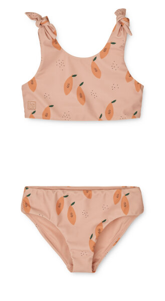 LIEWOOD Bow Bikini Set Printed Papaya / Pale tuscany