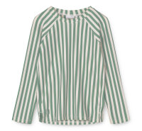 LIEWOOD Noah Langarm Bade und Schwimm T-Shirt Bedruckt Stripe Peppermint / Crisp white