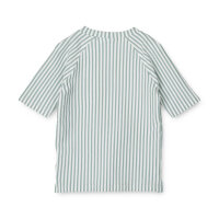 LIEWOOD Noah swim T-shirt seersucker Y-D stripe: Sea blue-white 68