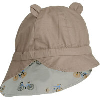 LIEWOOD Gorm Reversible Sun Hat Bicycle - Cloud blue 3-6 months