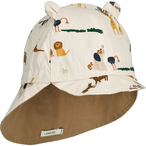 LIEWOOD Gorm Reversible Sun Hat All together - Sandy 3-6 months