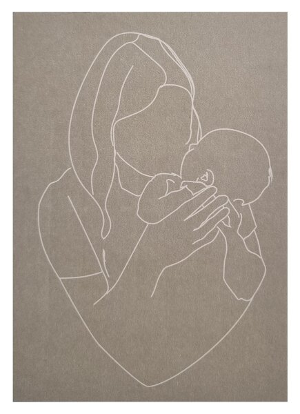 VueLove Postkarte Geburt/Mutterschaft/ Innige Momente - A6 Postkarte mit Motiv "Mutter und Baby"