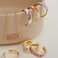 Design Letters Halskette Candy Serie: Halskette - Love -18k vergoldet- Lila