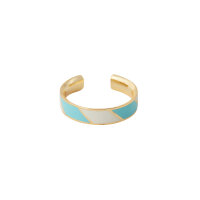 Design Letters Candy Series: Gestreepte Ring - 18K...
