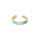 Design Letters Candy Series: Gestreepte Ring - 18K Verguld - TURQUOISE
