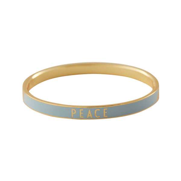 Design Letters Candy Series: Word Bangle - 18K Gold Plated - LIGHT BLUE