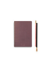 TINNE+MIA notebook A6, Gridded Burgundy, TM11605