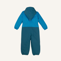 Finkid TURVA ICE winter overall with detachable hood and reflective animal print mosaic-deep teal