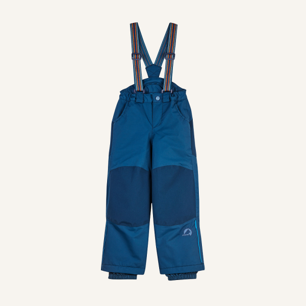 Finkid RUUVI snow pants with removable straps and butt and knee reinforcement navy
