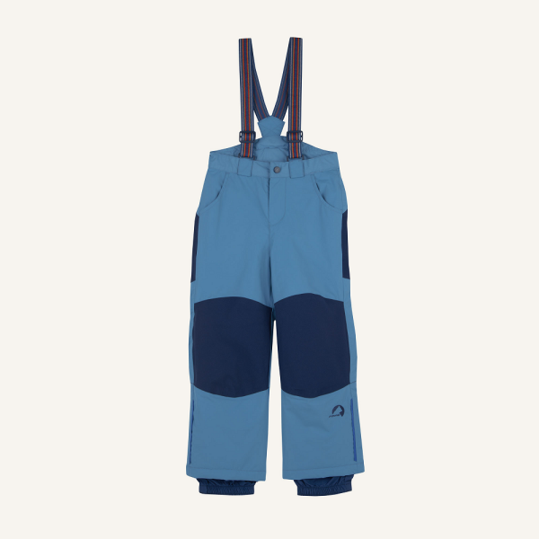 Finkid RUUVI snow pants with removable straps and butt and knee reinforcement dove-navy