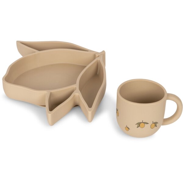 Konges Sløjd Tableware Set Lemon Bowl And Mug From Silicone WARM CLAY one size