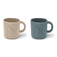 LIEWOOD Chaves mug 2-pack Dark sandy / Whale blue ONE SIZE