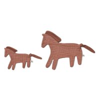 LIEWOOD Janai cuddle cloth 2-pack Horses / Dark rosetta...