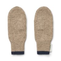 LIEWOOD Millie mittens Oat / Classic navy 1/2 Y