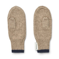 LIEWOOD Millie mittens Oat / Classic navy 1/2 Y